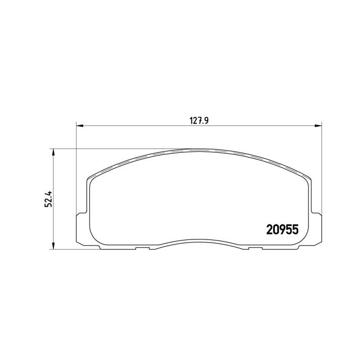 Stabdžių trinkelių rinkinys, diskinis stabdys BREMBO P 54 006