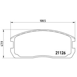 Stabdžių trinkelių rinkinys, diskinis stabdys BREMBO P 54 009