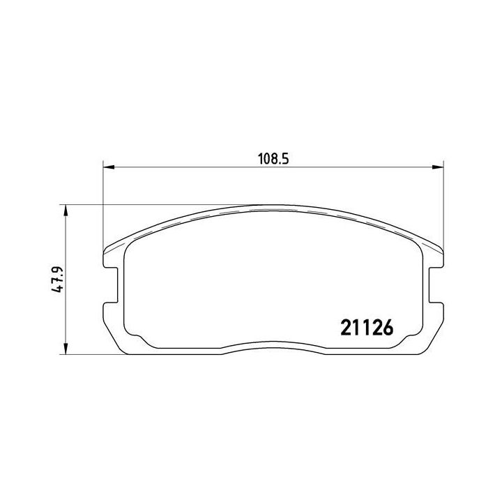 Stabdžių trinkelių rinkinys, diskinis stabdys BREMBO P 54 009