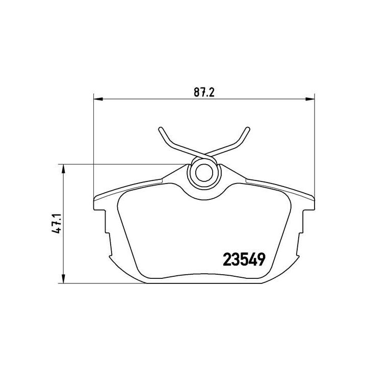 Stabdžių trinkelių rinkinys, diskinis stabdys BREMBO P 54 023