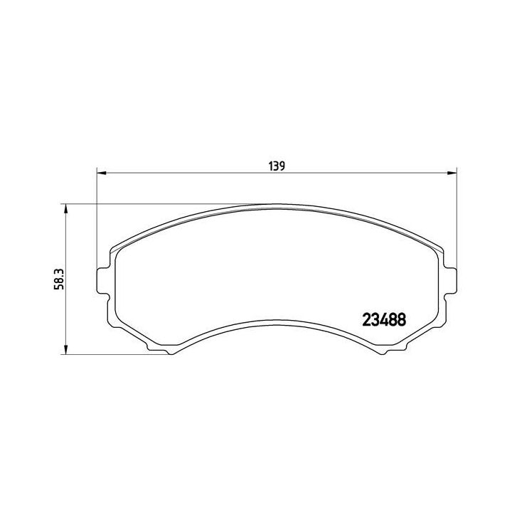 Stabdžių trinkelių rinkinys, diskinis stabdys BREMBO P 54 029