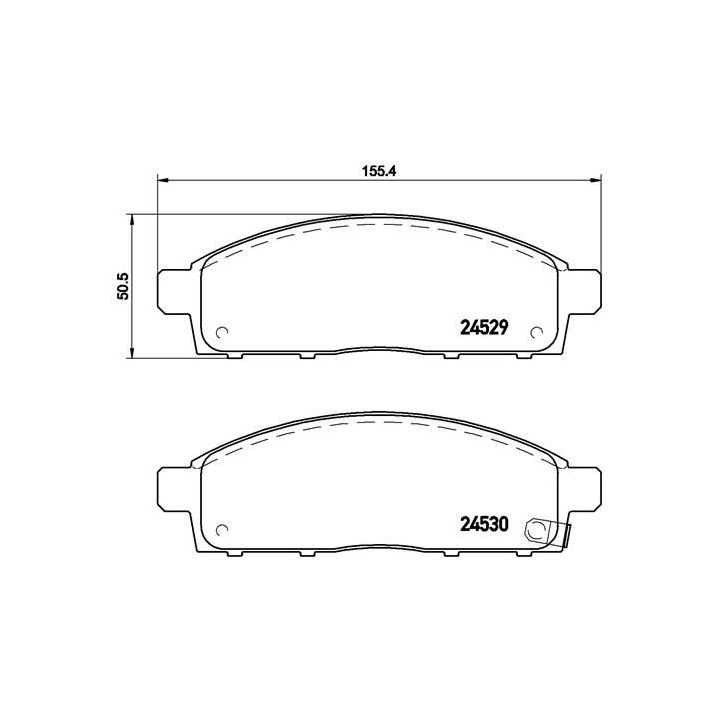 Stabdžių trinkelių rinkinys, diskinis stabdys BREMBO P 54 038