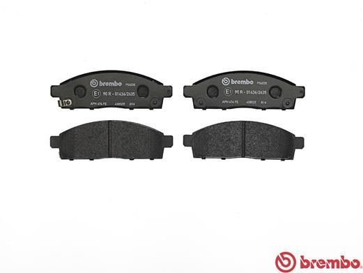 Stabdžių trinkelių rinkinys, diskinis stabdys BREMBO P 54 038