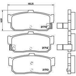 Stabdžių trinkelių rinkinys, diskinis stabdys BREMBO P 56 029