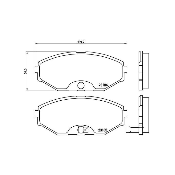 Stabdžių trinkelių rinkinys, diskinis stabdys BREMBO P 56 045