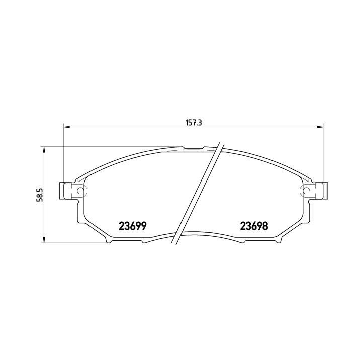 Stabdžių trinkelių rinkinys, diskinis stabdys BREMBO P 56 058
