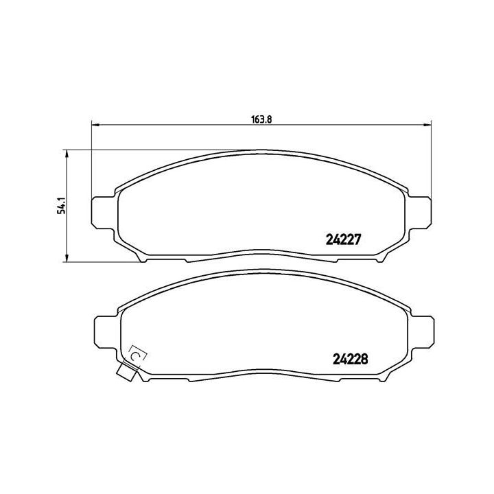 Stabdžių trinkelių rinkinys, diskinis stabdys BREMBO P 56 059
