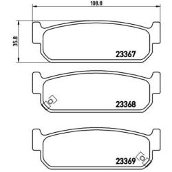 Stabdžių trinkelių rinkinys, diskinis stabdys BREMBO P 56 071