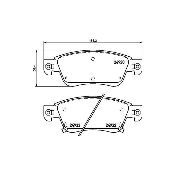 Stabdžių trinkelių rinkinys, diskinis stabdys BREMBO P 56 080