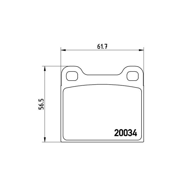 Stabdžių trinkelių rinkinys, diskinis stabdys BREMBO P 59 001