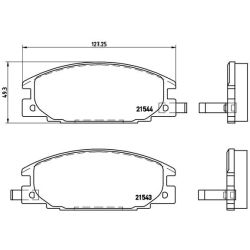Stabdžių trinkelių rinkinys, diskinis stabdys BREMBO P 59 015