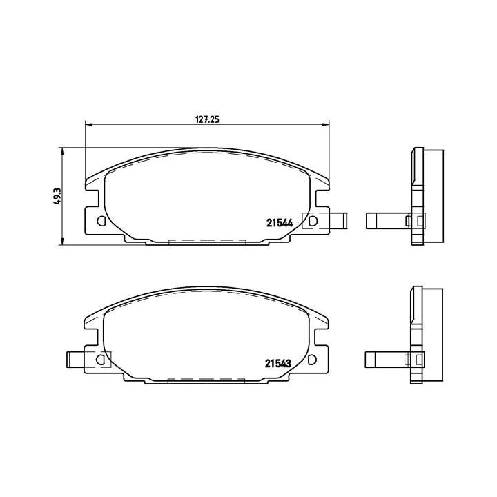 Stabdžių trinkelių rinkinys, diskinis stabdys BREMBO P 59 015