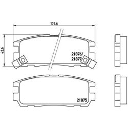 Stabdžių trinkelių rinkinys, diskinis stabdys BREMBO P 59 021