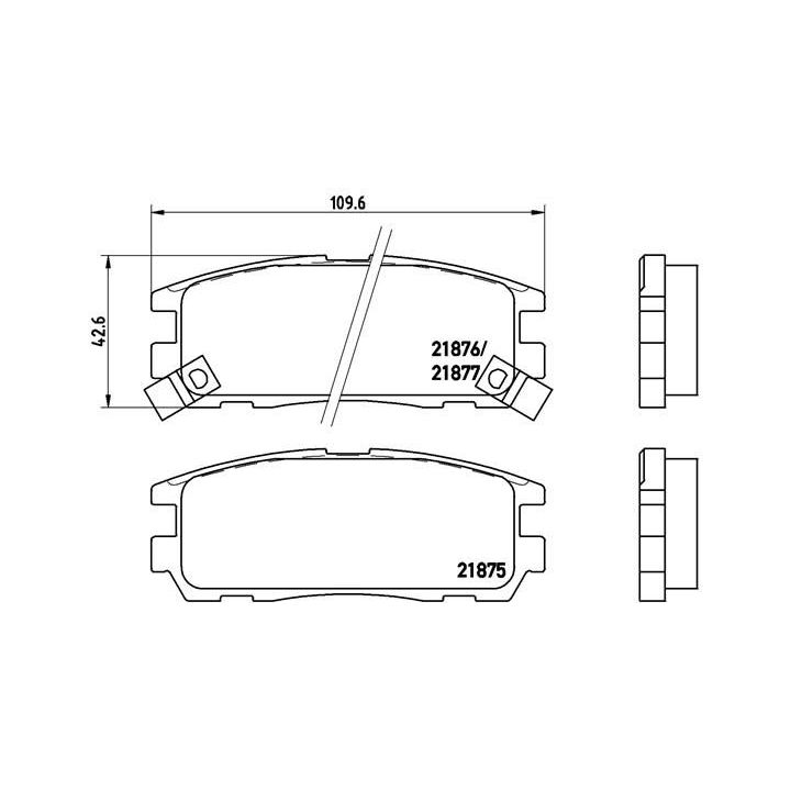 Stabdžių trinkelių rinkinys, diskinis stabdys BREMBO P 59 021