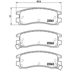 Stabdžių trinkelių rinkinys, diskinis stabdys BREMBO P 59 027