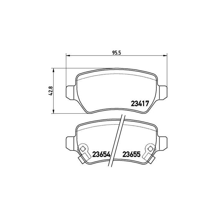 Stabdžių trinkelių rinkinys, diskinis stabdys BREMBO P 59 038
