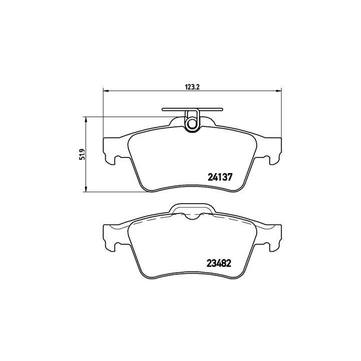 Stabdžių trinkelių rinkinys, diskinis stabdys BREMBO P 59 042