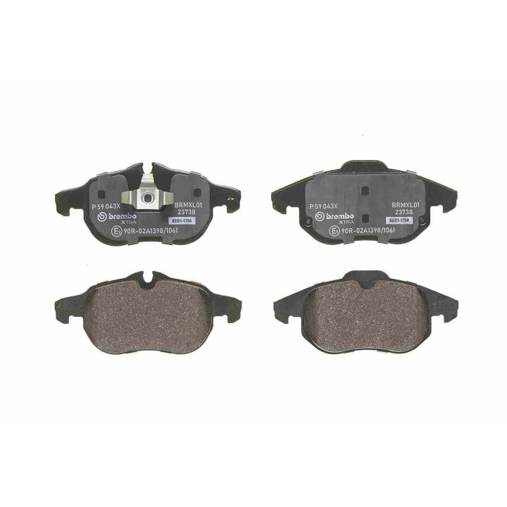 Stabdžių trinkelių rinkinys, diskinis stabdys BREMBO P 59 043X