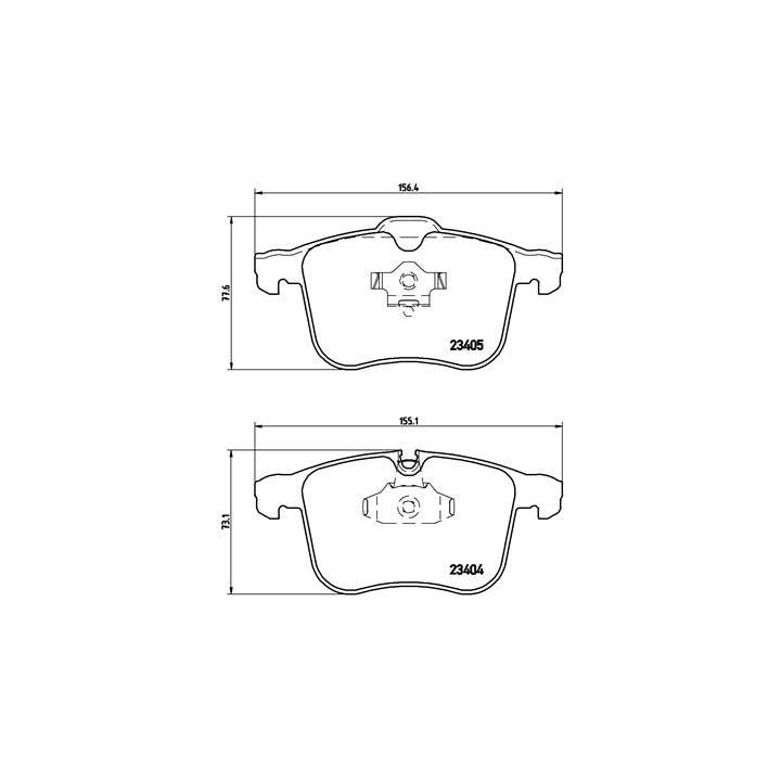 Stabdžių trinkelių rinkinys, diskinis stabdys BREMBO P 59 046