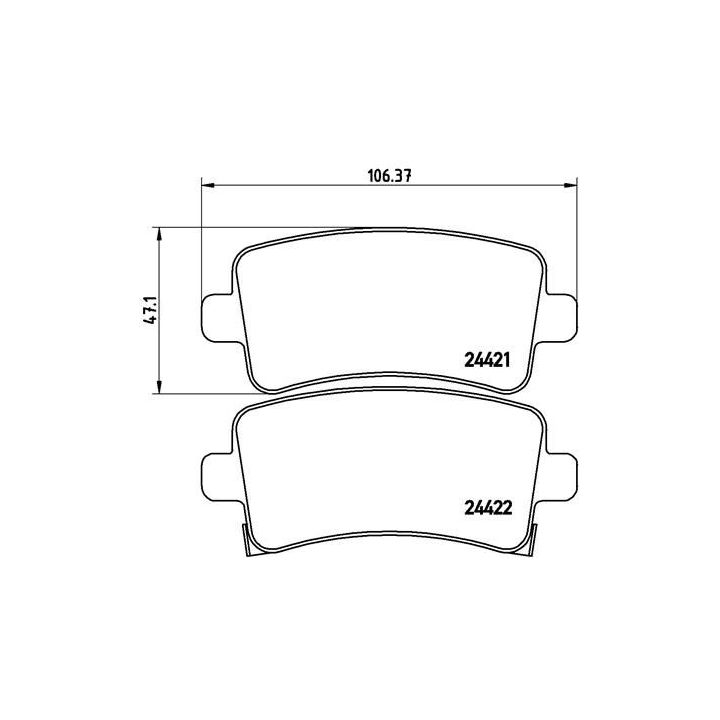 Stabdžių trinkelių rinkinys, diskinis stabdys BREMBO P 59 060