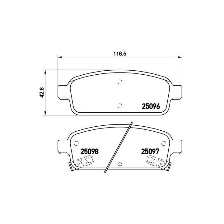Stabdžių trinkelių rinkinys, diskinis stabdys BREMBO P 59 080