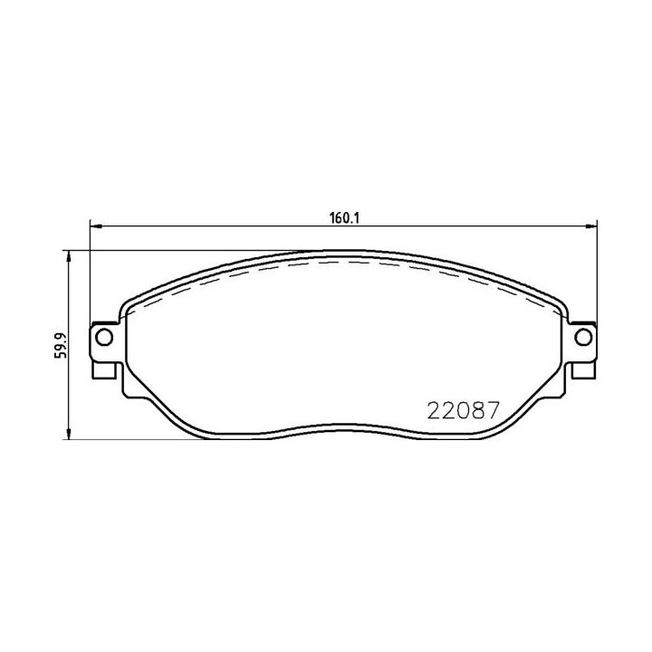 Stabdžių trinkelių rinkinys, diskinis stabdys BREMBO P 59 082