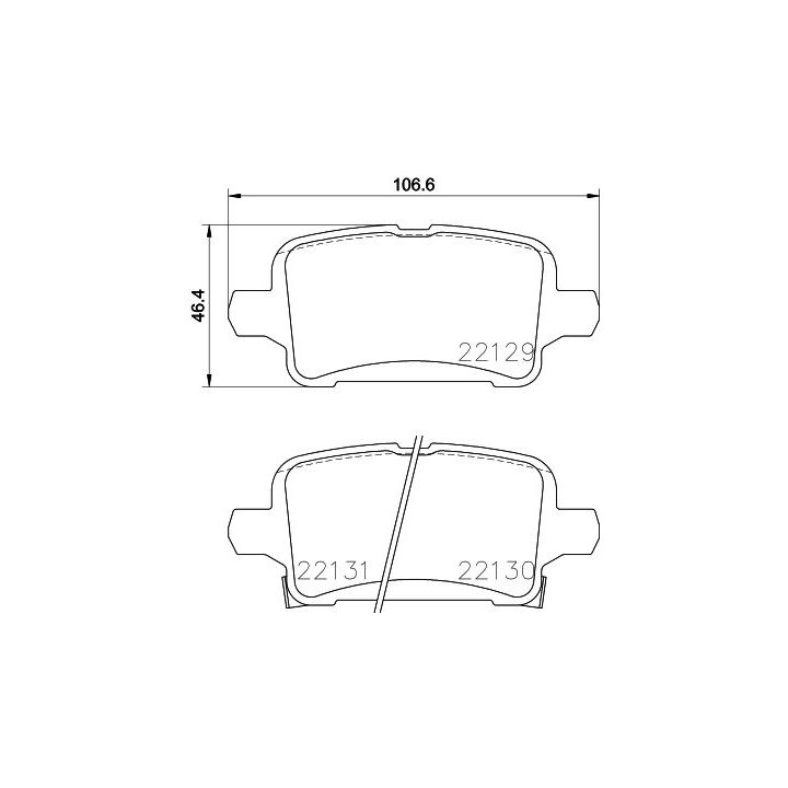 Stabdžių trinkelių rinkinys, diskinis stabdys BREMBO P 59 090