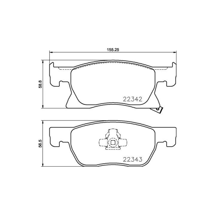 Stabdžių trinkelių rinkinys, diskinis stabdys BREMBO P 59 092