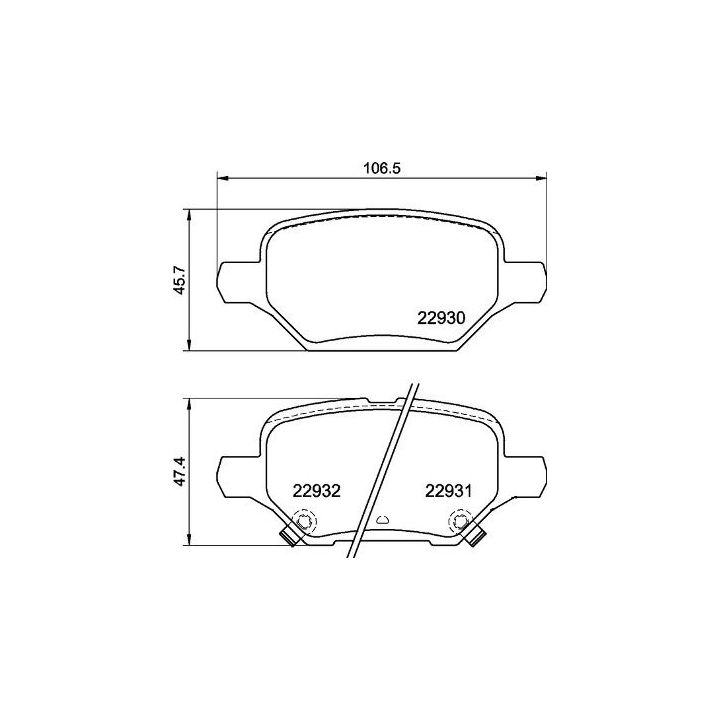 Stabdžių trinkelių rinkinys, diskinis stabdys BREMBO P 59 099