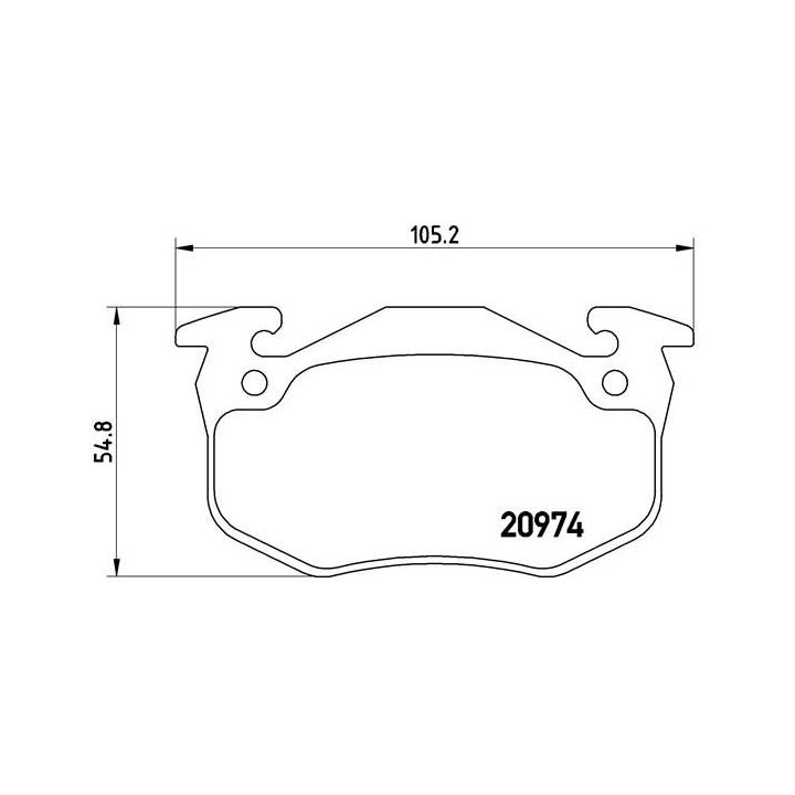 Stabdžių trinkelių rinkinys, diskinis stabdys BREMBO P 61 032