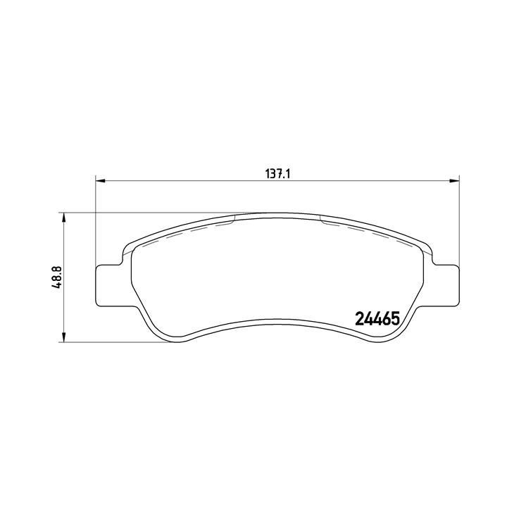 Stabdžių trinkelių rinkinys, diskinis stabdys BREMBO P 61 091