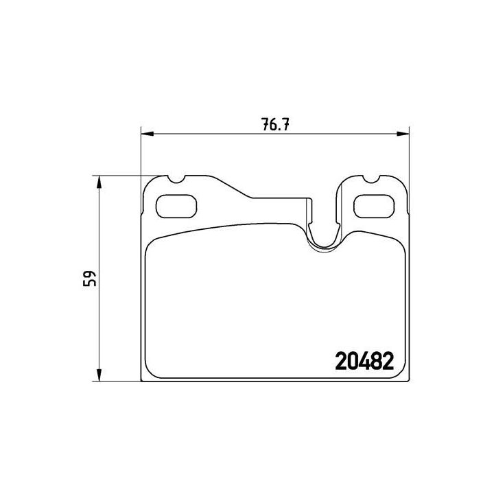 Stabdžių trinkelių rinkinys, diskinis stabdys BREMBO P 65 003