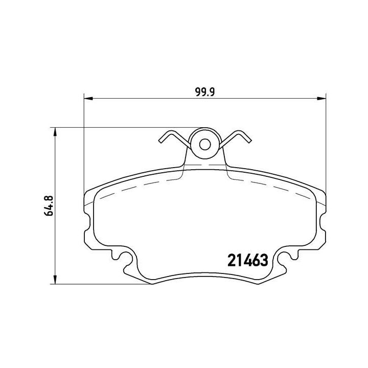 Stabdžių trinkelių rinkinys, diskinis stabdys BREMBO P 68 008