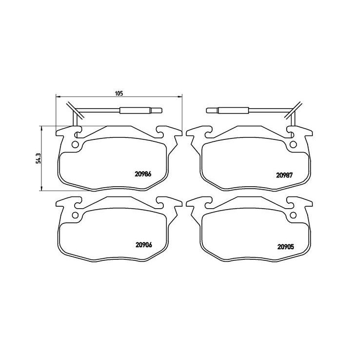 Stabdžių trinkelių rinkinys, diskinis stabdys BREMBO P 68 010
