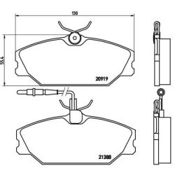 Stabdžių trinkelių rinkinys, diskinis stabdys BREMBO P 68 014