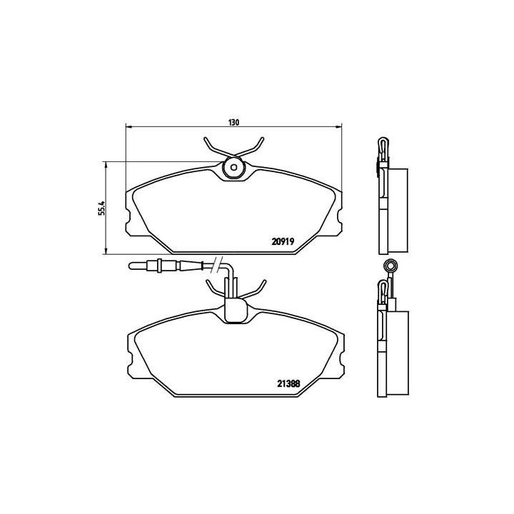 Stabdžių trinkelių rinkinys, diskinis stabdys BREMBO P 68 014