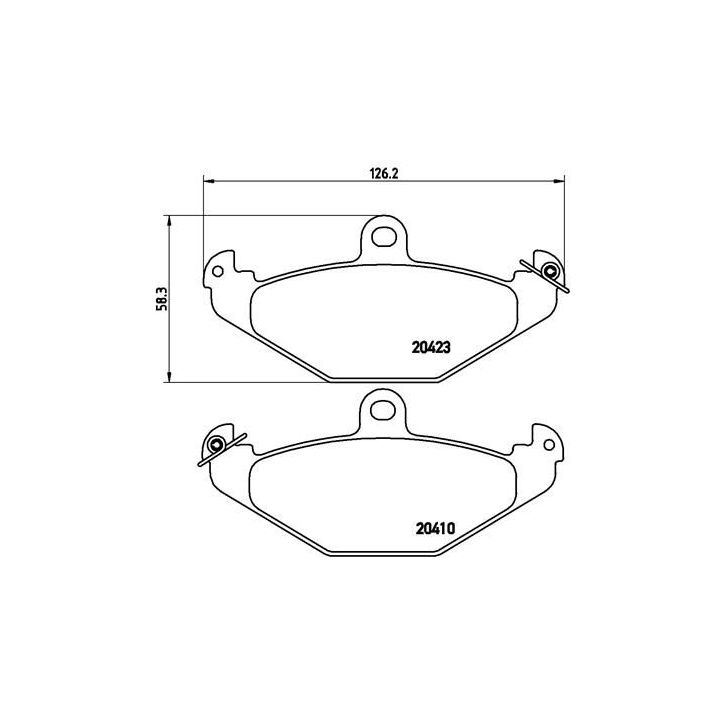Stabdžių trinkelių rinkinys, diskinis stabdys BREMBO P 68 017