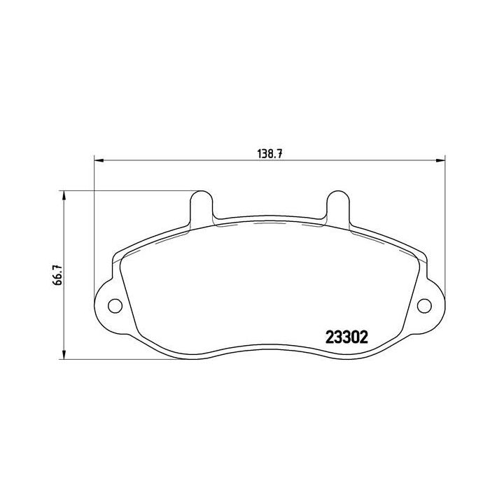 Stabdžių trinkelių rinkinys, diskinis stabdys BREMBO P 68 025