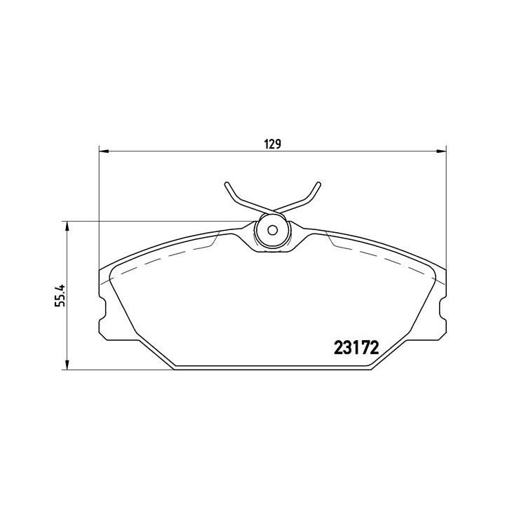 Stabdžių trinkelių rinkinys, diskinis stabdys BREMBO P 68 027