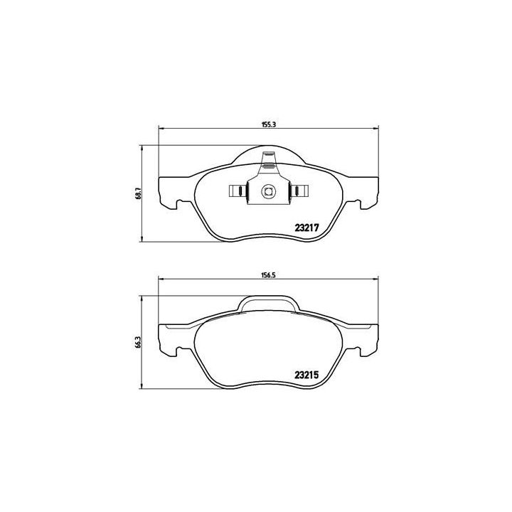 Stabdžių trinkelių rinkinys, diskinis stabdys BREMBO P 68 029