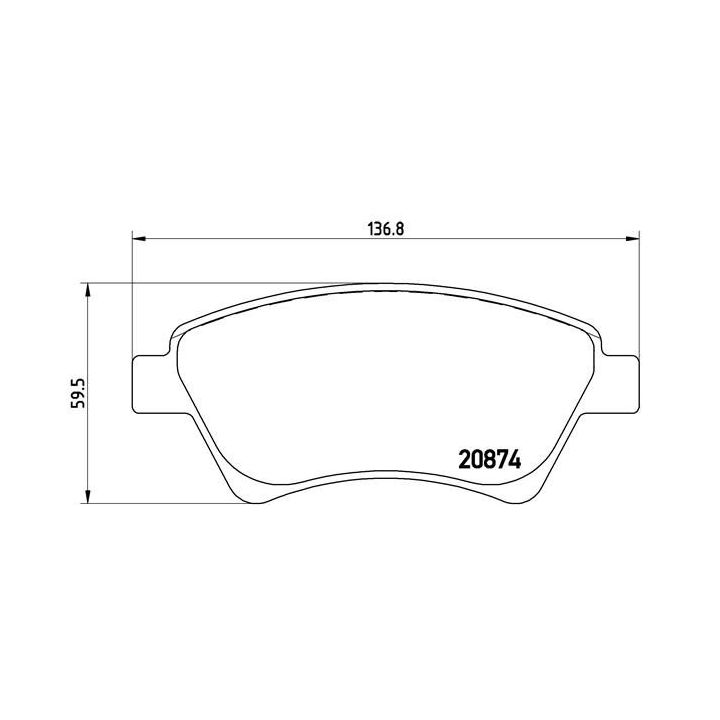 Stabdžių trinkelių rinkinys, diskinis stabdys BREMBO P 68 034
