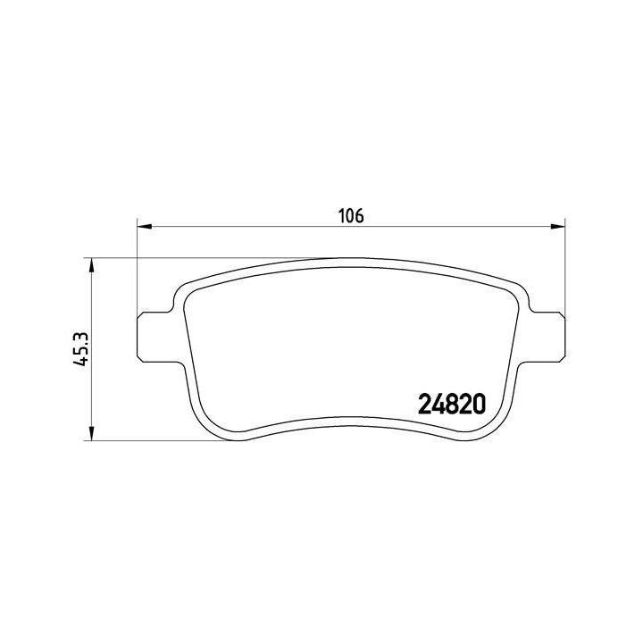 Stabdžių trinkelių rinkinys, diskinis stabdys BREMBO P 68 041