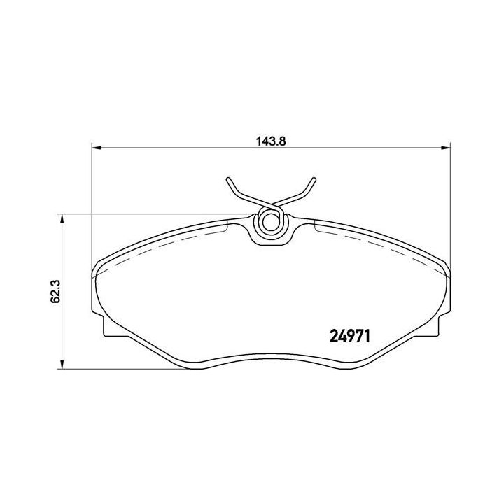 Stabdžių trinkelių rinkinys, diskinis stabdys BREMBO P 68 055
