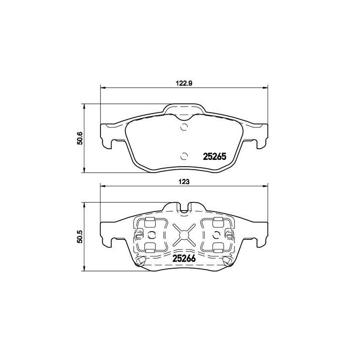 Stabdžių trinkelių rinkinys, diskinis stabdys BREMBO P 68 057