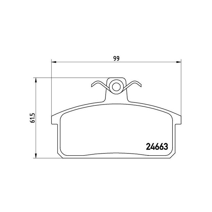 Stabdžių trinkelių rinkinys, diskinis stabdys BREMBO P 79 007
