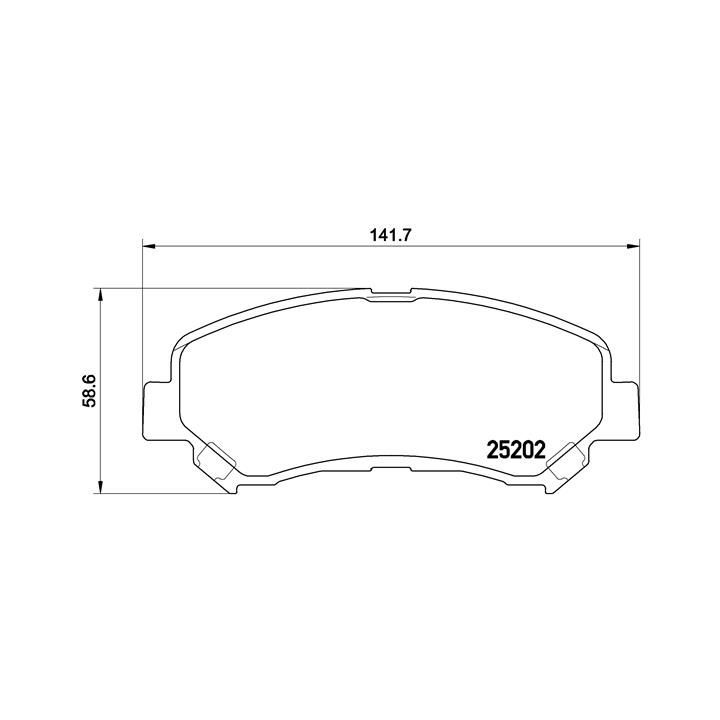 Stabdžių trinkelių rinkinys, diskinis stabdys BREMBO P 79 028