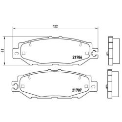Stabdžių trinkelių rinkinys, diskinis stabdys BREMBO P 83 036