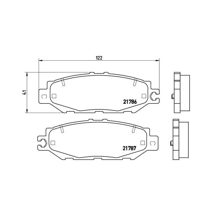 Stabdžių trinkelių rinkinys, diskinis stabdys BREMBO P 83 036