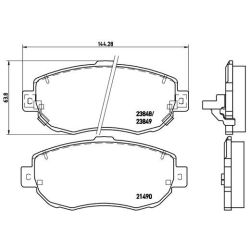 Stabdžių trinkelių rinkinys, diskinis stabdys BREMBO P 83 037