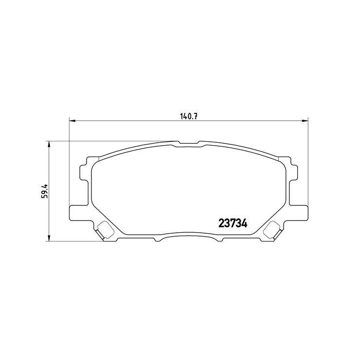 Stabdžių trinkelių rinkinys, diskinis stabdys BREMBO P 83 067
